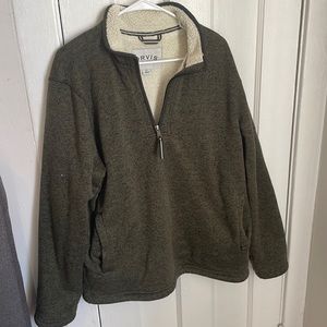 Orvis fleece dark green jacket